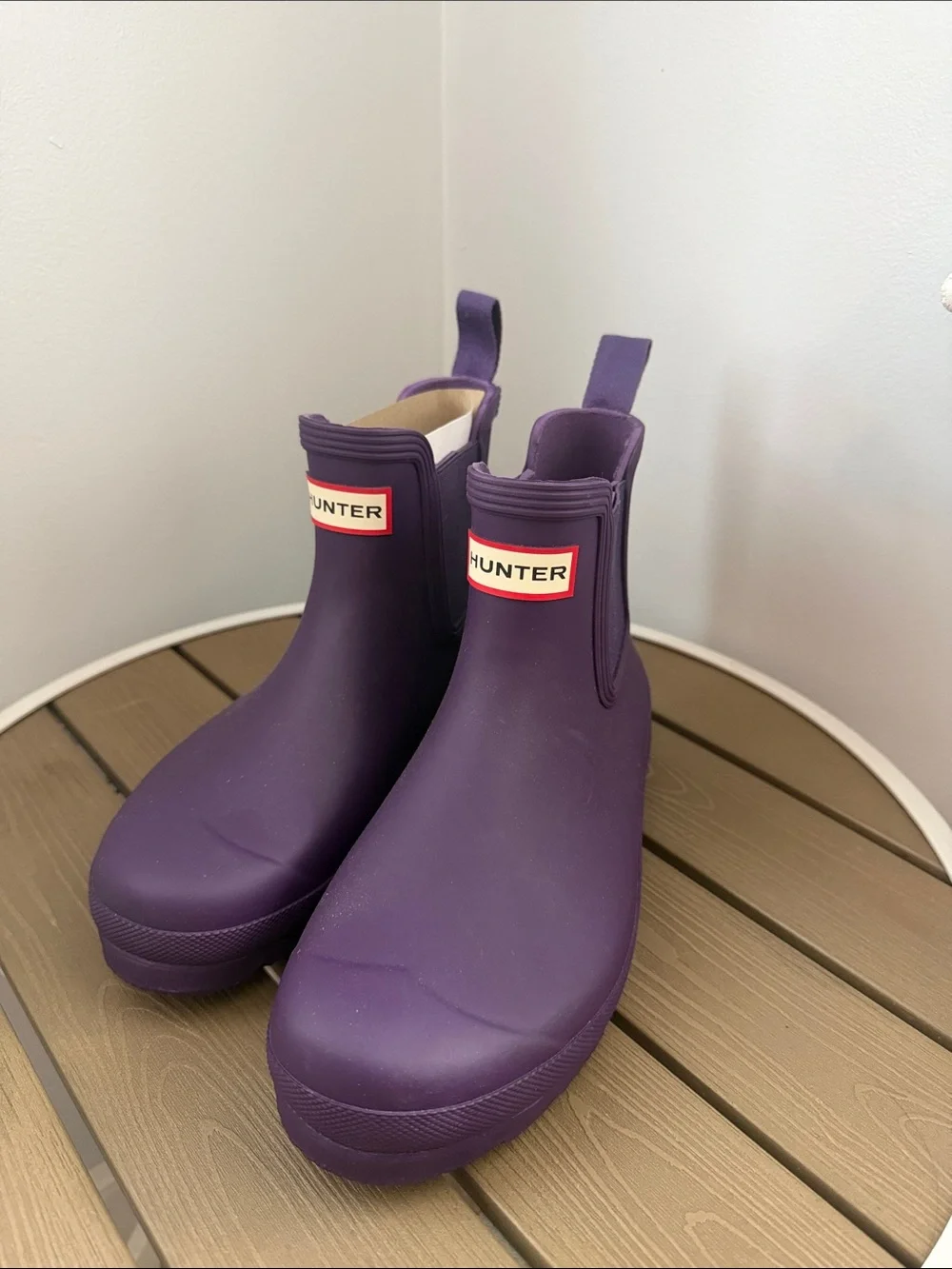 Hunter Rain Boots in Deep Purple